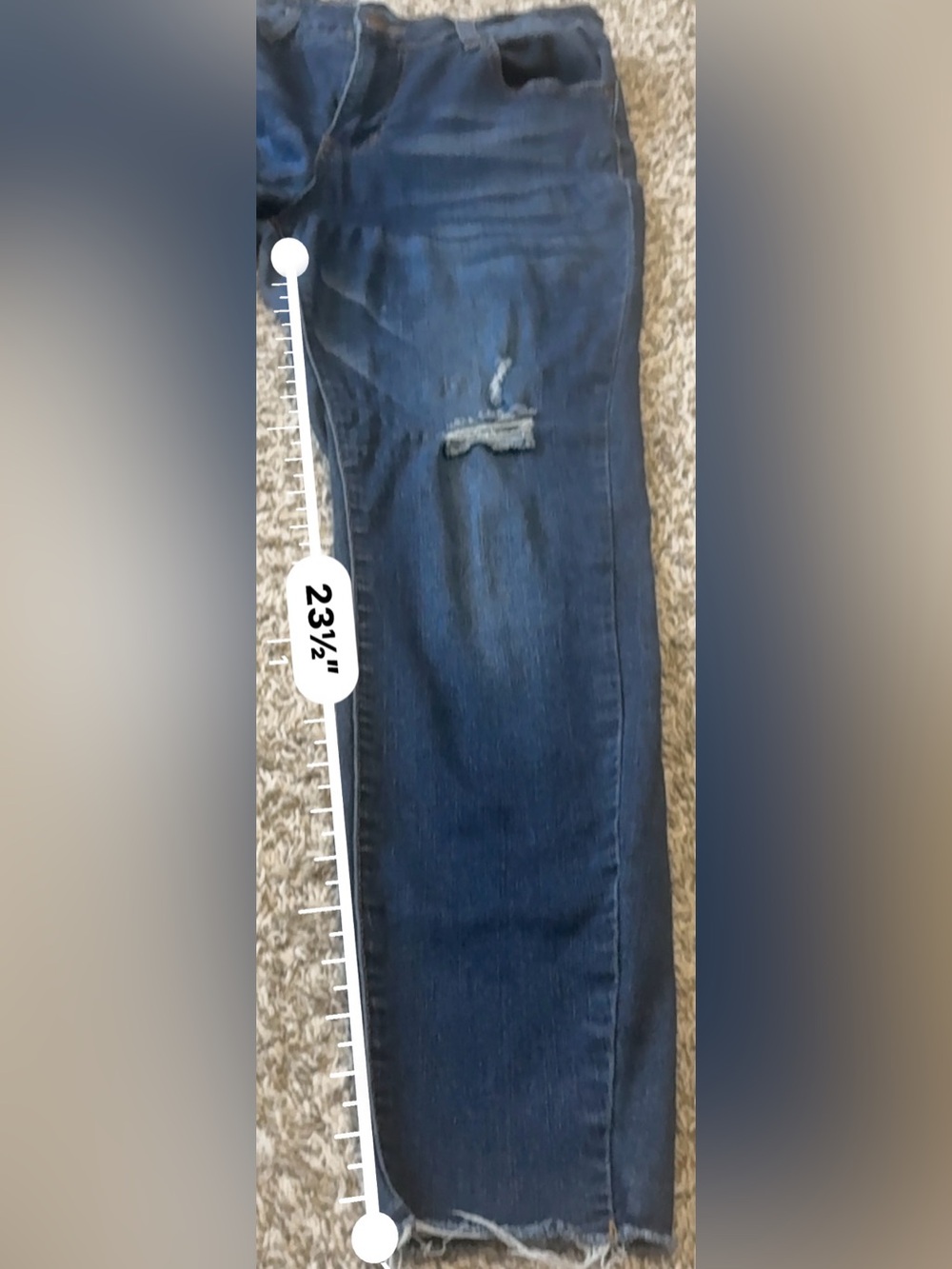 Encore Jeans Women’s Dark Blue Distressed Jeggings - Picture 5 of 8
